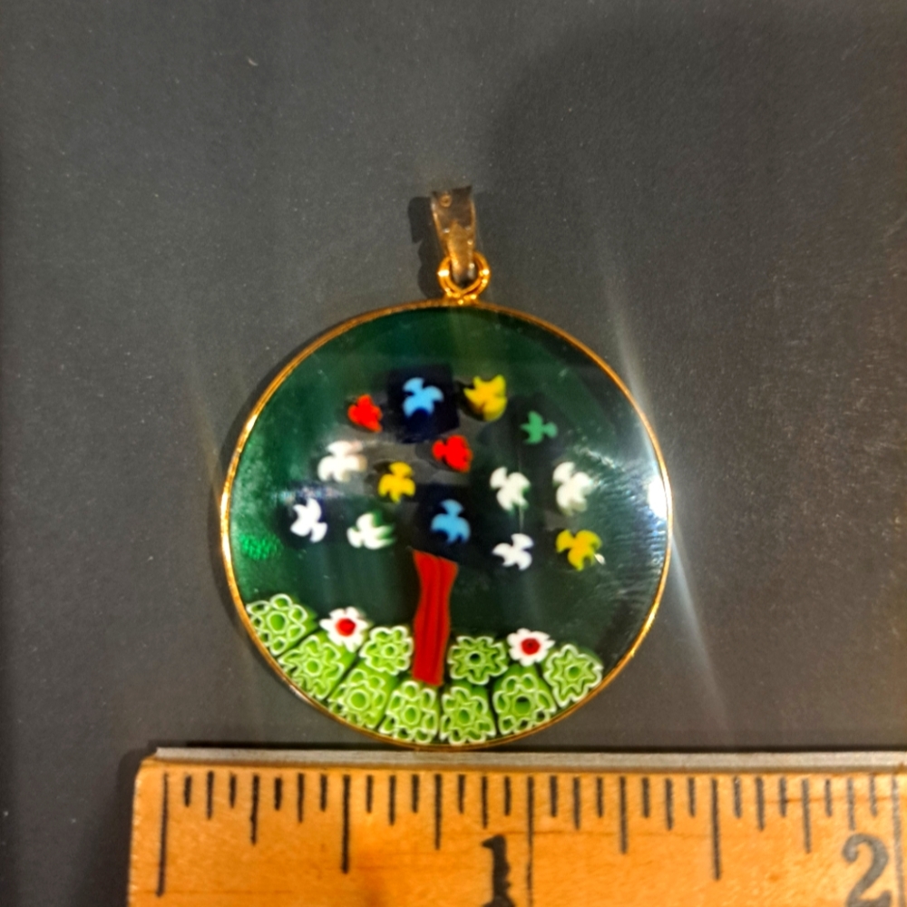 Millefiori Tree of Life Pendant - Picture 2 of 4